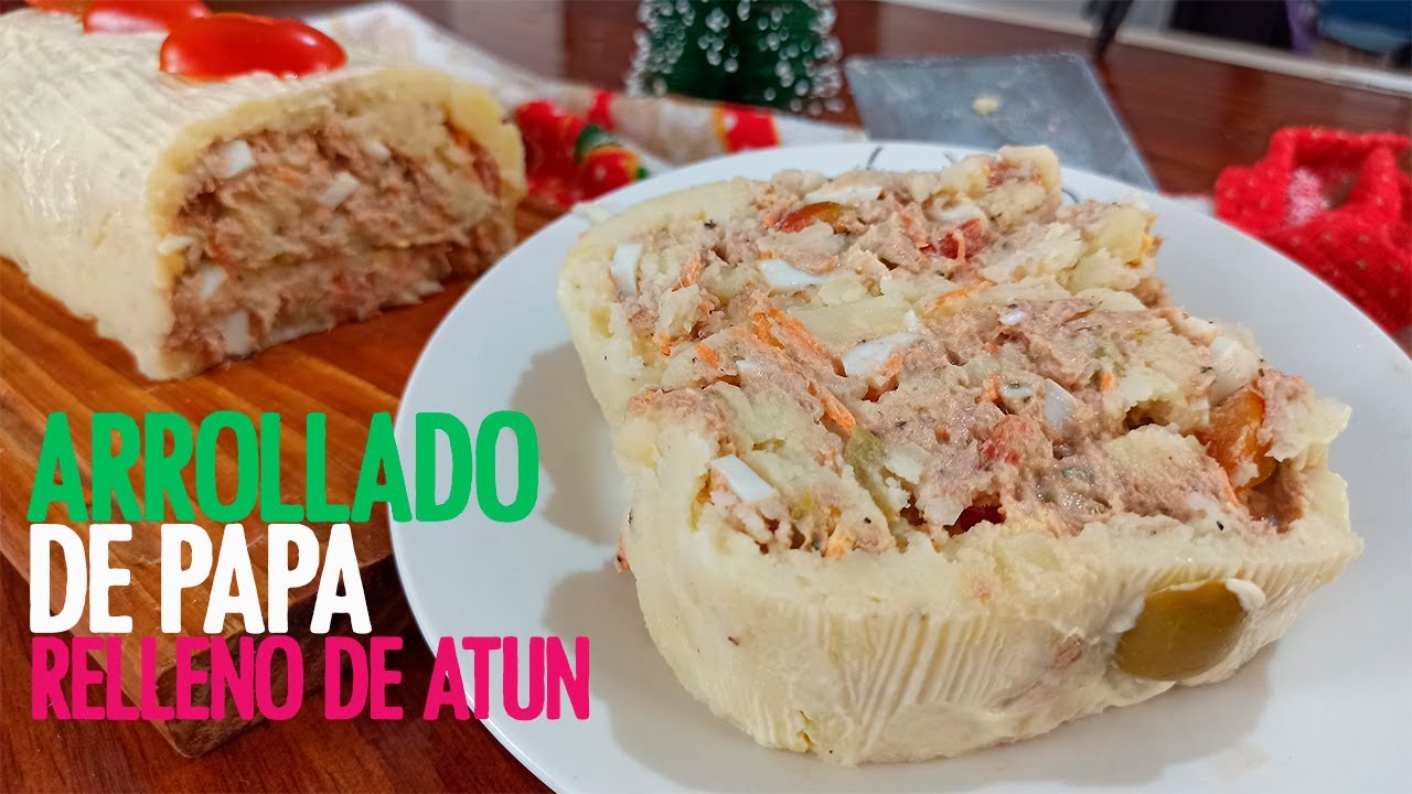 ARROLLADO de PAPA RELLENO de ATUN, sin harinas