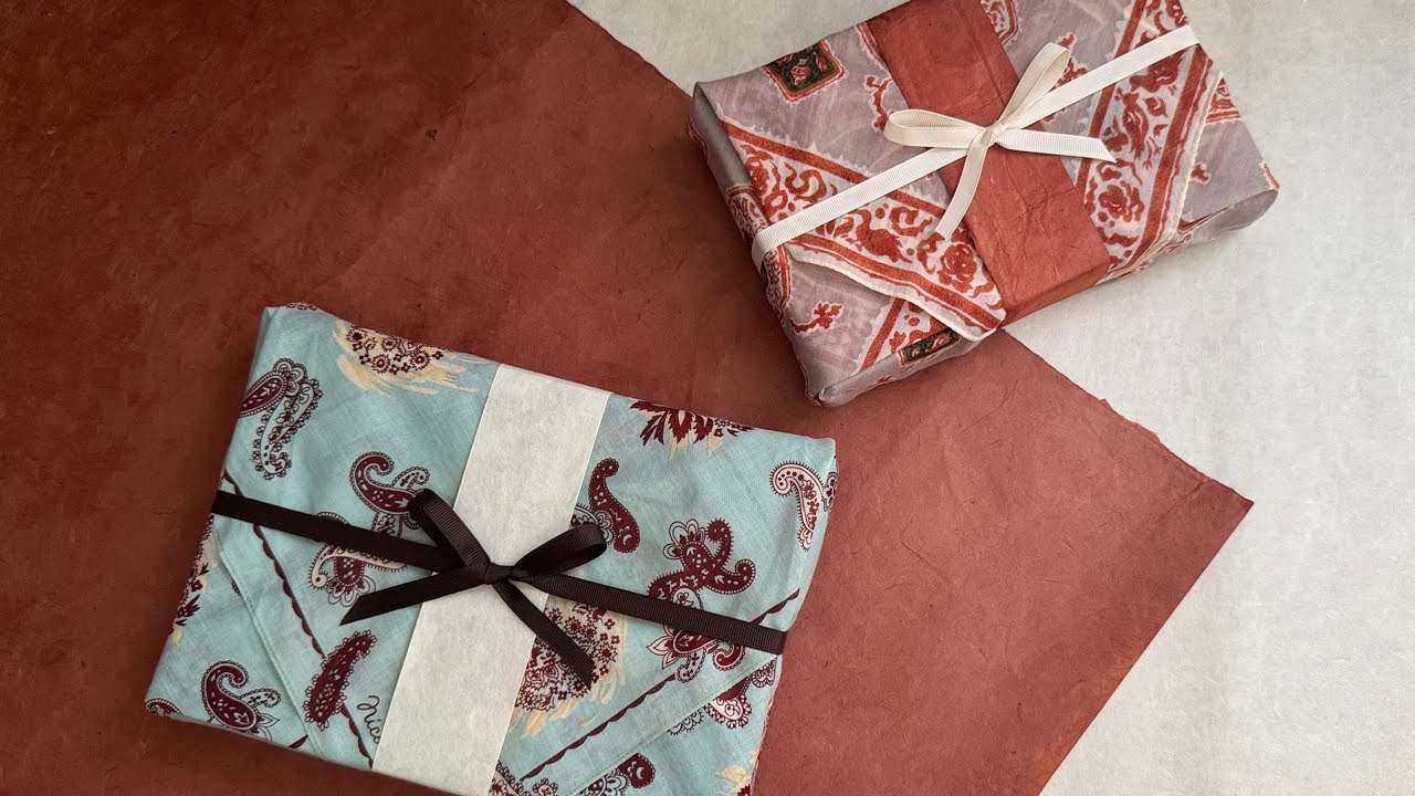 Gift Wrapping using Handkerchief: Eco-friendly & Usable gift wrapping