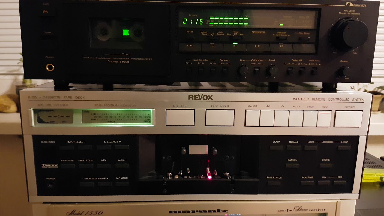 Nakamichi CR 4E vs  ReVox B215 receiver marantz 1530