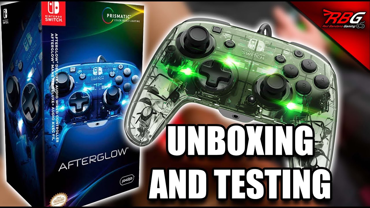 PDP Afterglow Deluxe+ Controller for Nintendo Switch Unboxing & Testing - Red Bandana Gaming