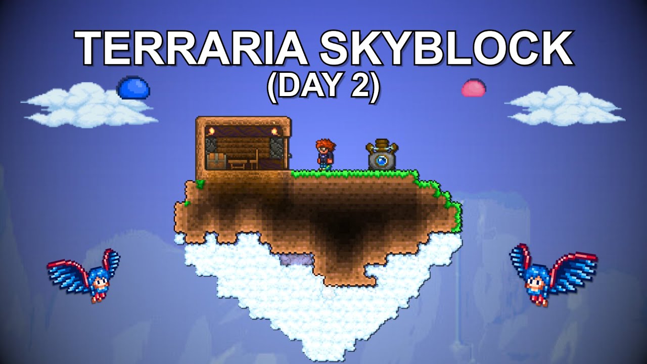 🔴Terraria 1.4.5 SKYBLOCK (Day 2)