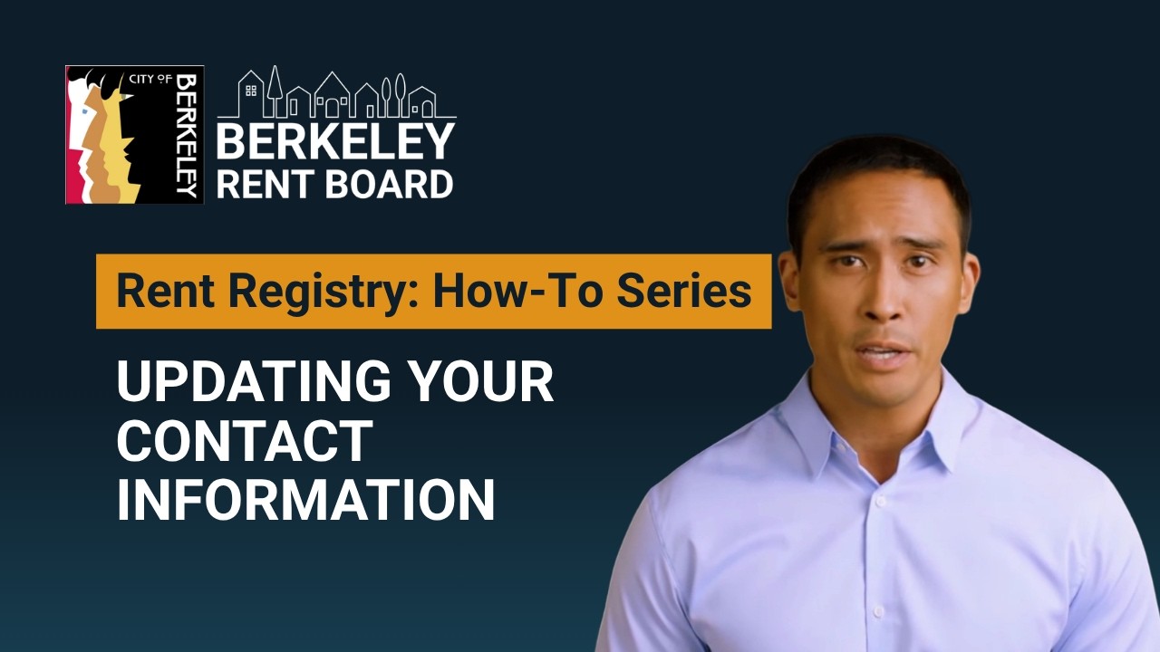 Updating Your Contact Information in the Rent Registry