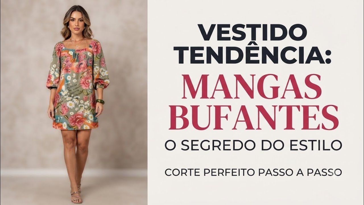 ✅️DIY Como fazer Vestido Manga Bufante _Costura fácil passo a passo iniciantes Gisleide Novelo