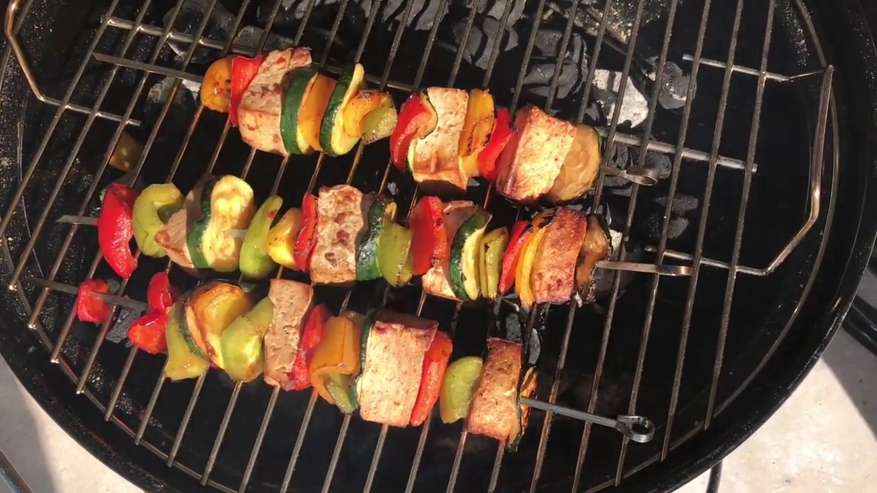 Grilled tofu & Vegetables skewers
