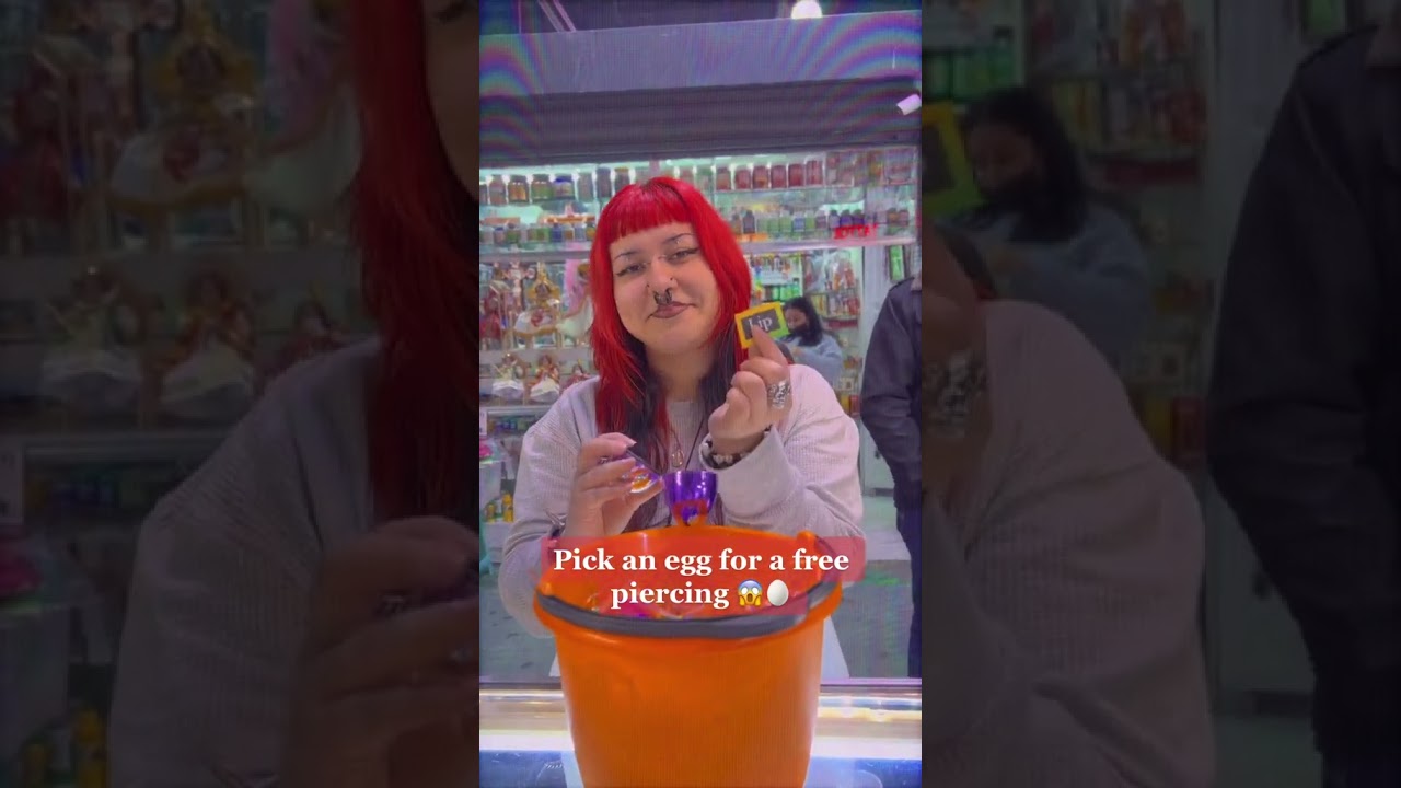 Pick a mystery egg for a free piercing 😱#shorts #ytshorts  #verticallabret #verticallabret #trending