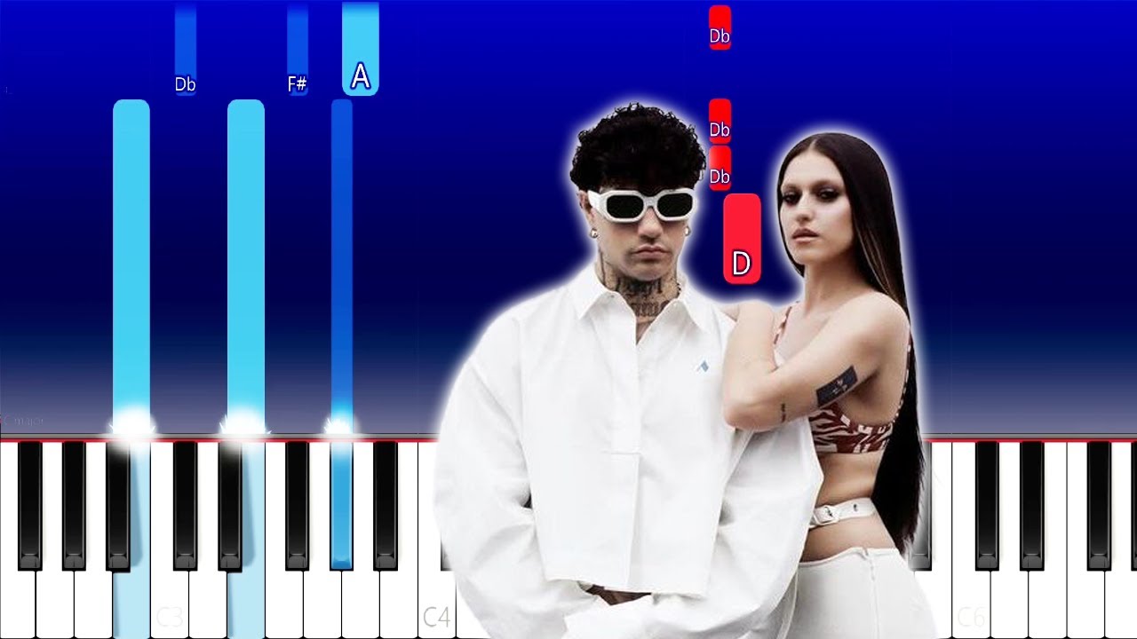 Tony Effe, Gaia - SESSO E SAMBA (Piano Tutorial)