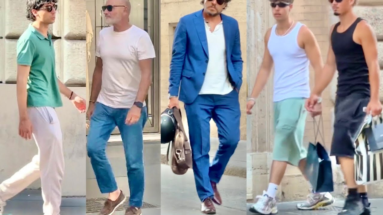 +36 T 🔥ROME ITALY 🇮🇹 Italian Men on Street Style. Summer Men&rsquo;s Outfits & Men&rsquo;s Shopping in Rome 