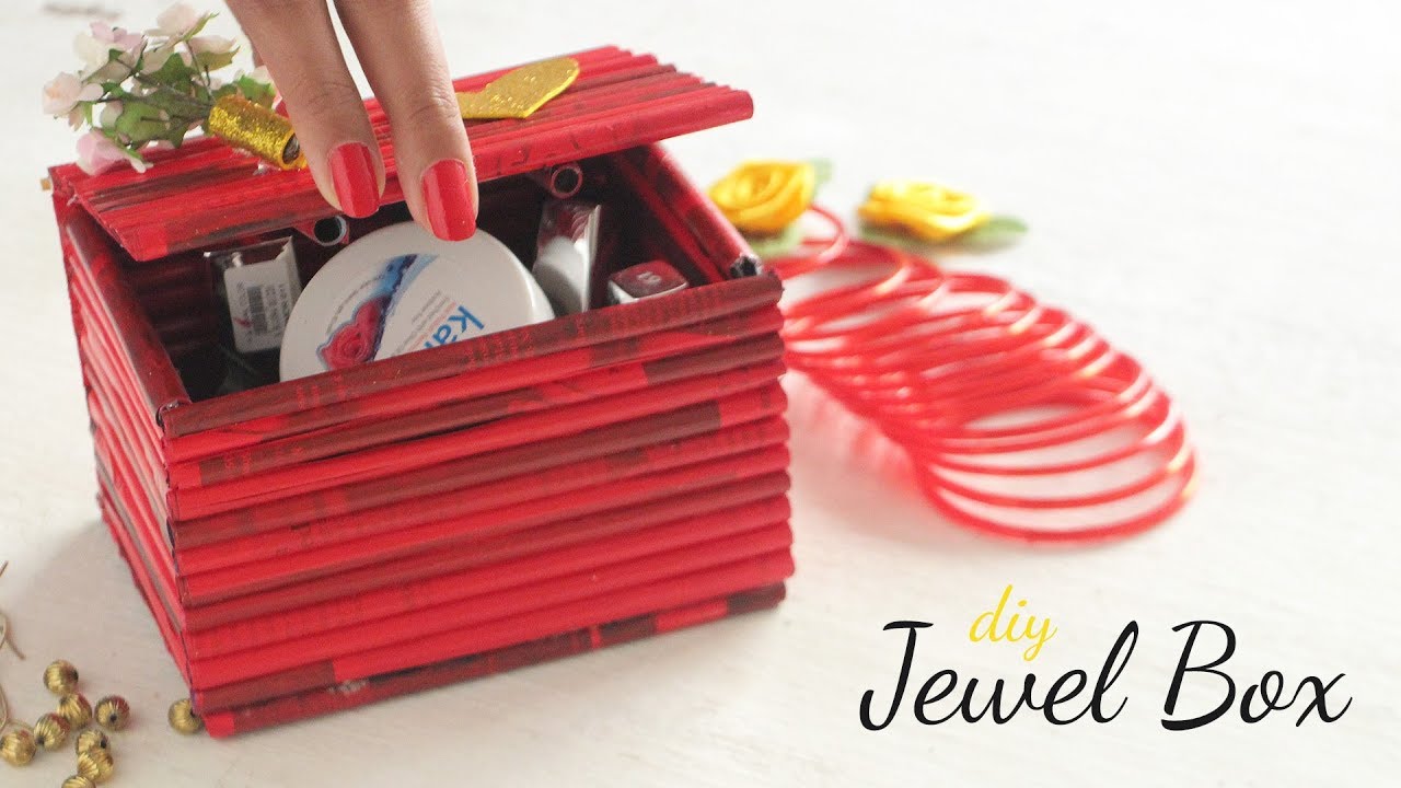 DIY Jewel Box | Recycling Magazine Craft | Desk Decor