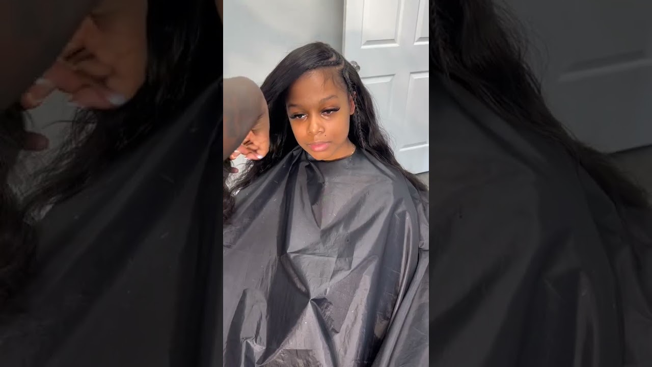 Traditional Sew-in Start To Finish😻Leave Out Tutorial Side Part Transformation Ft.#elfinhair