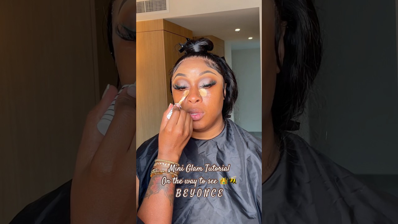 Getting glammed for Queen BEYONCE🐝 #makeup #glamsquad #makeuptutorial #wedding #fypシ  #renaissance