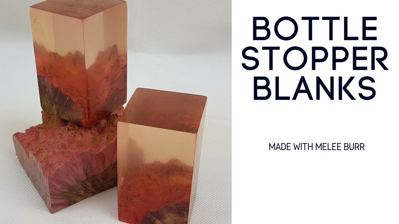 Making a bottle stopper blank with stabilised burr