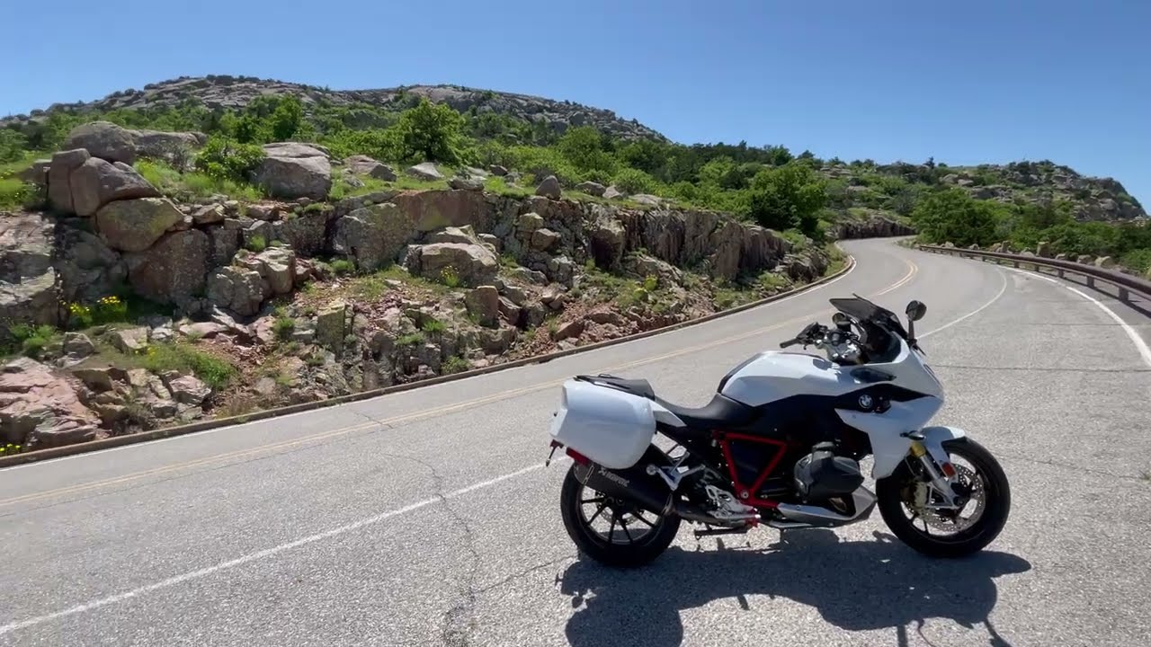Mt Scott and Wichita Mountains Wildlife Refuge on BMW R1250RS