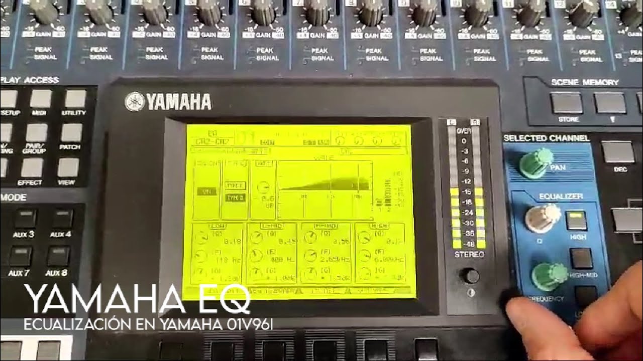 Ecualización. Yamaha 01V96i.  Control, edición y mezcla de sonido. Ciclo VDJ.