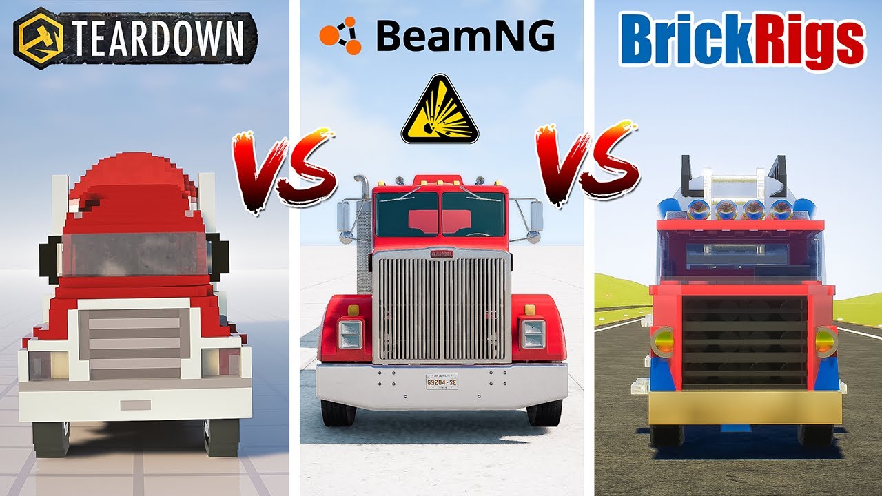 Teardown PROPANE TRUCK vs BeamNG PROPANE TRUCK vs Brick Rigs PROPANE TRUCK