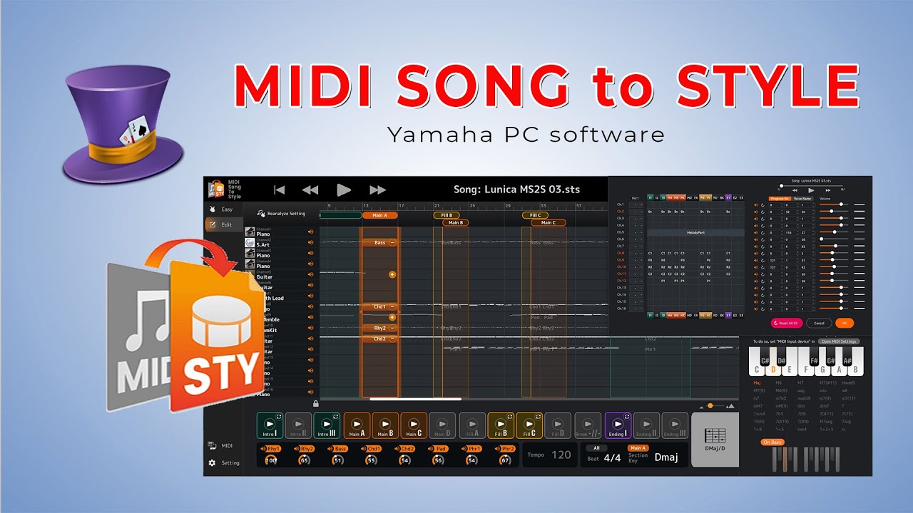 MIDI-композиция в стиле ★ Конвертируйте любой стандартный MIDI-файл в готовый к воспроизведению с...