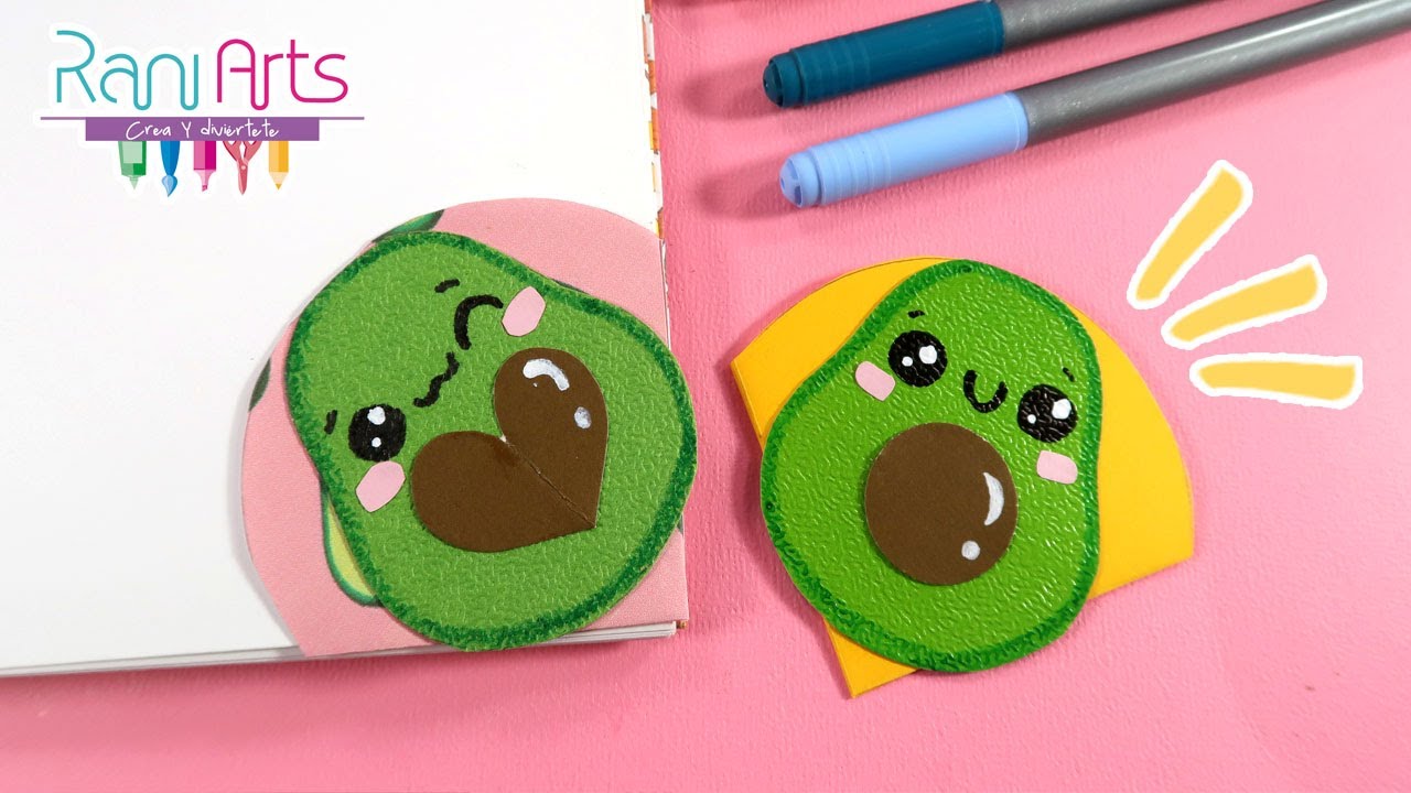 DIY - marcapáginas | Separador (aguacate kawaii) - FÁCIL