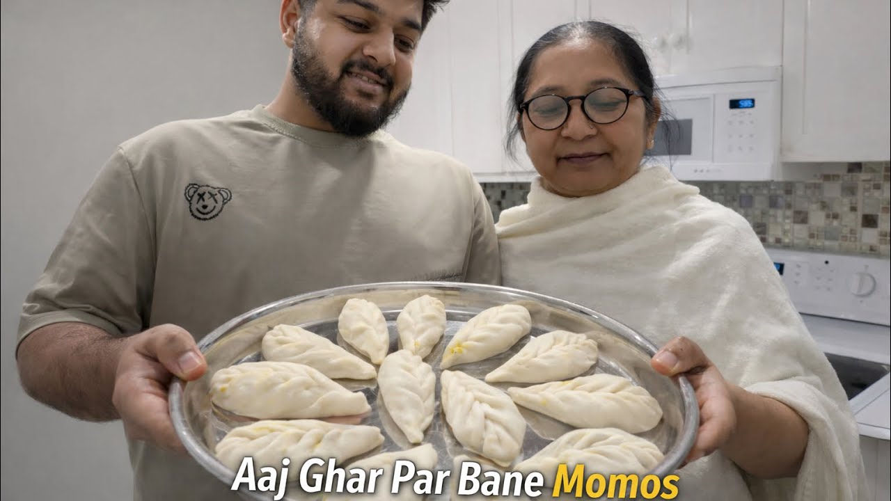 Aaj Ghar Par Bane Momos | आज घर पर बने मोमोस | #canada #india #pehowa #fypage #vlog #calgary #momos 