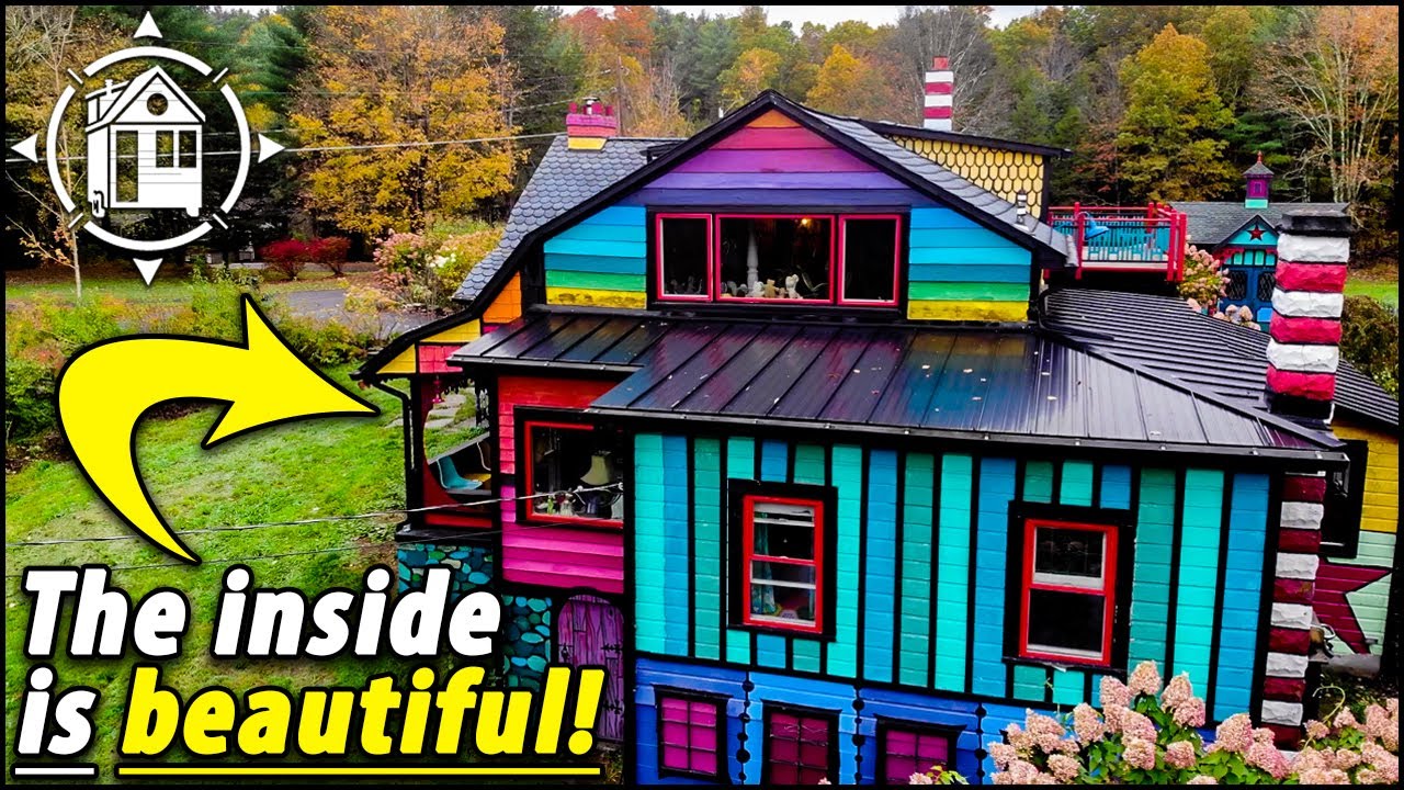 Her psychedelic 1840s farmhouse renovation 🌈   full tour