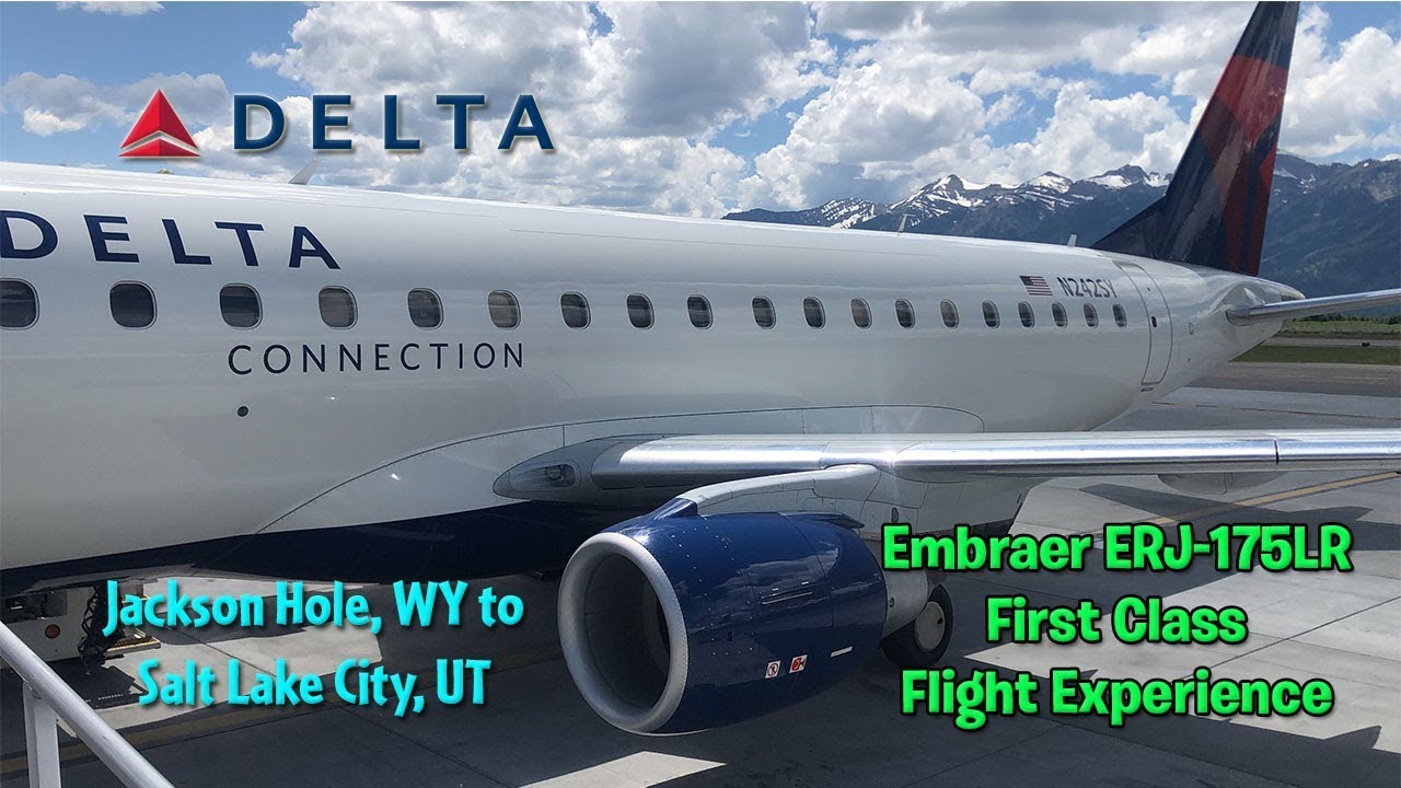 Delta Airlines (SkyWest) ERJ-175 Jackson, WY to Salt Lake City, UT First Class Flight Experience