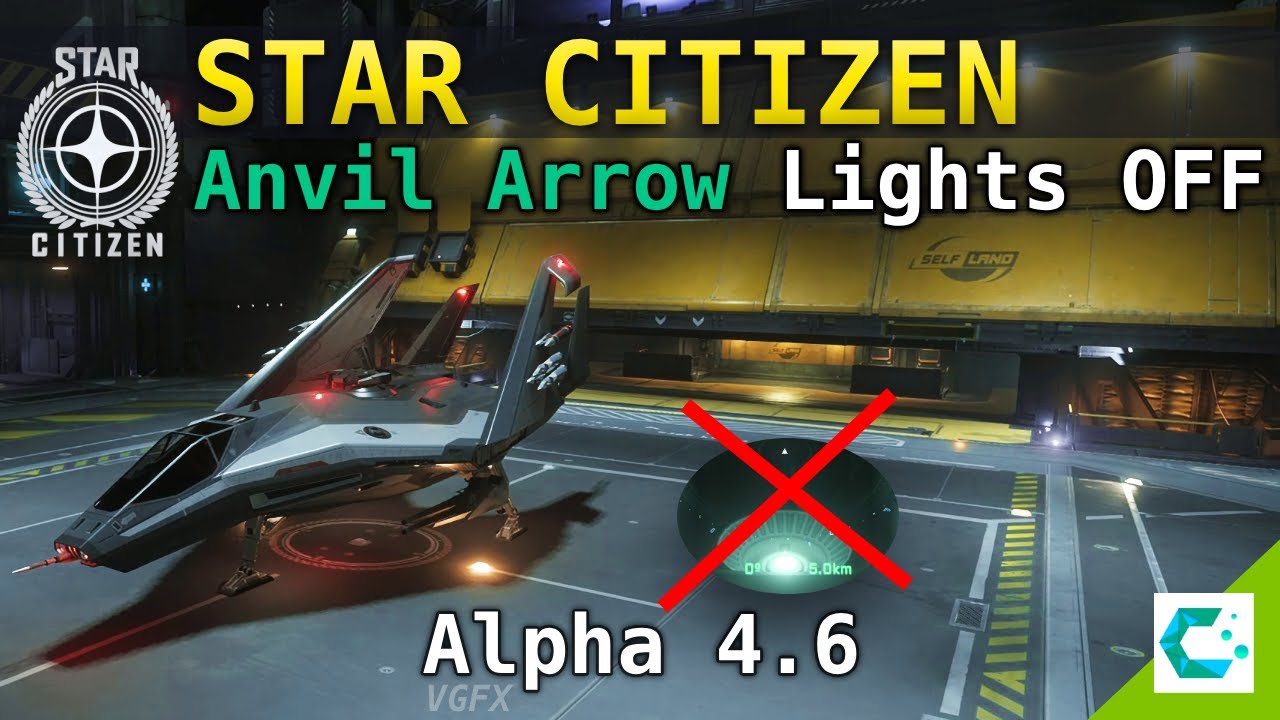 Star Citizen fixed Anvil Arrow cockpit light with Alpha 4.6