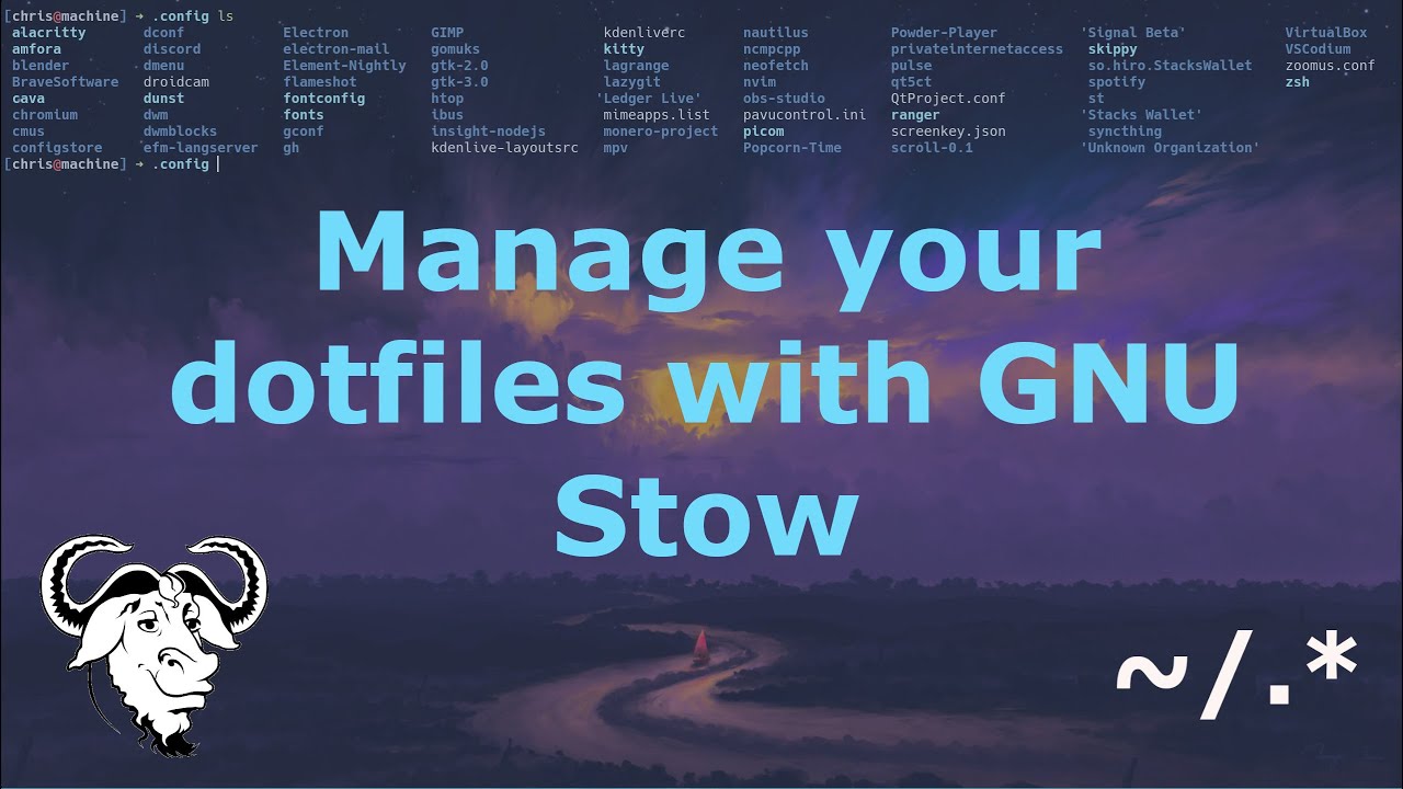 Управляйте своими dot-файлами на нескольких машинах с помощью GNU Stow и Git