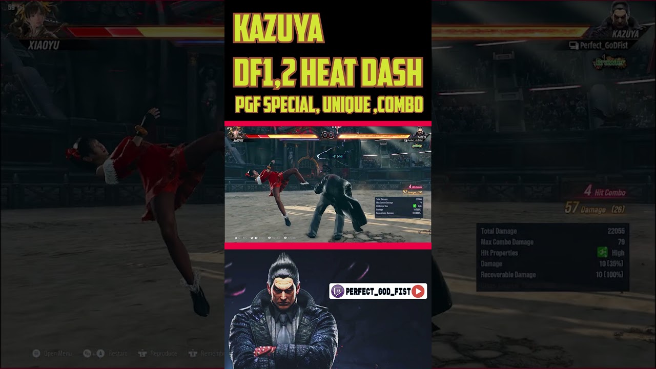 Kazuya Heat Dash Hardest Stylish Combo