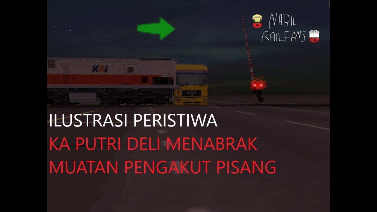 KA PUTRI DELI MENABRAK TRUK PENGAKUT PISANG