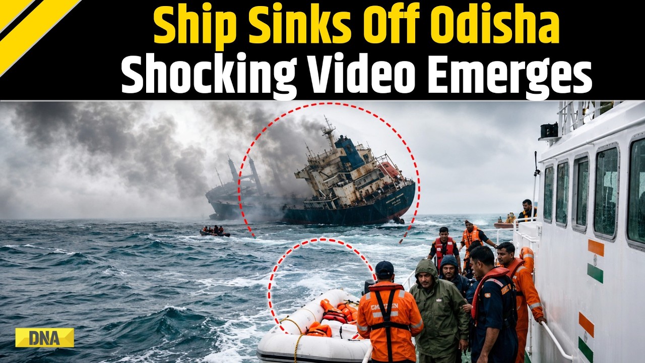 Odisha News: Shocking Video Emerges Of Panama Flagged Ship Sink; Frantic Rescue Efforts Continue