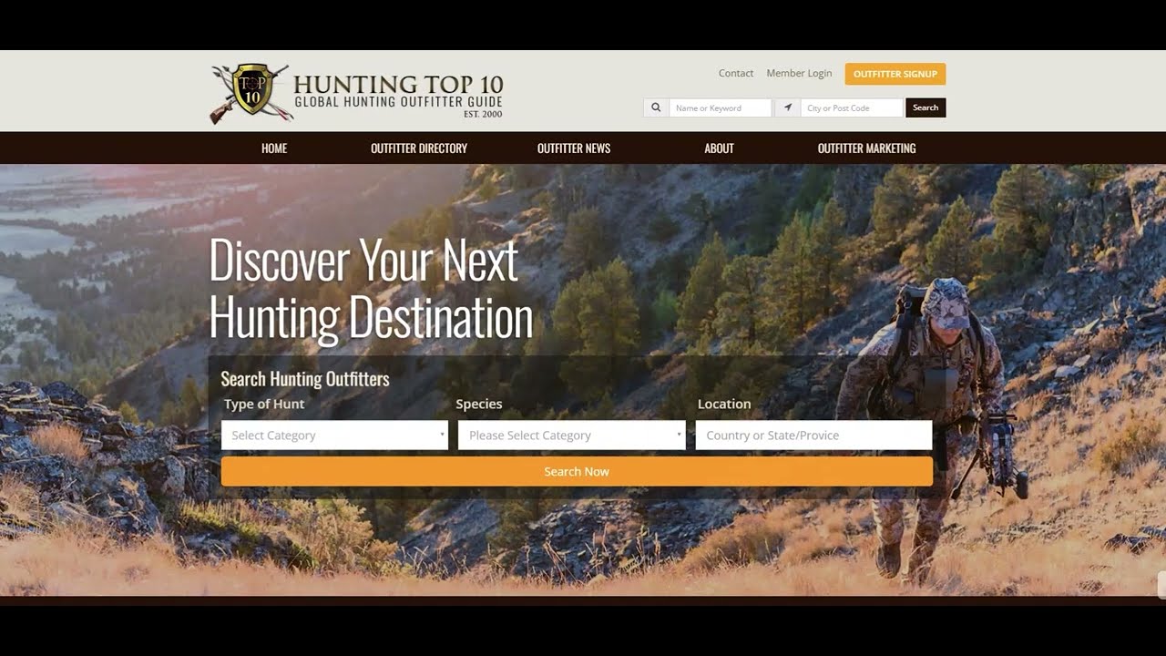 Hunting Top 10 Editor | Outfitter Profile Training