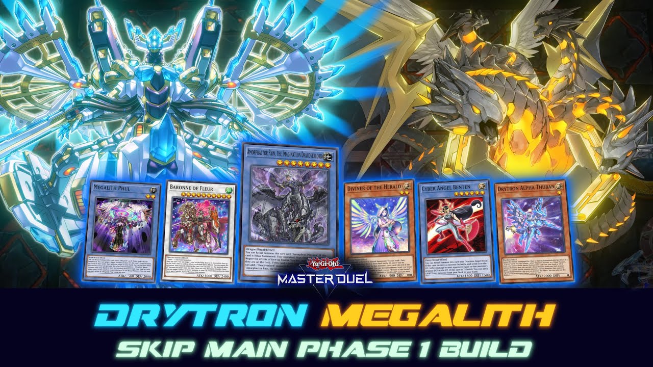 MASTER DUEL | Drytron Megalith - How to combo with Amorphactor Pain Skip Main Phase 1 build!