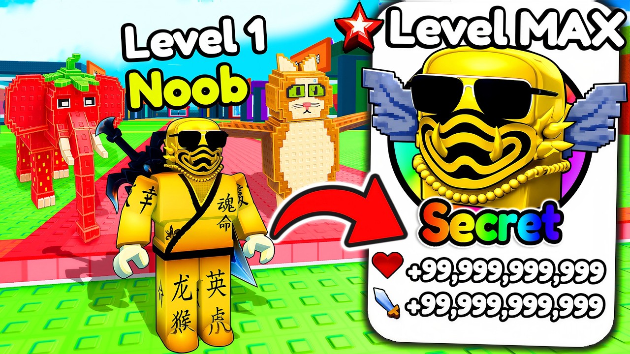 Starting Over as NOOB with OP SECRET in Be a Lucky Block!