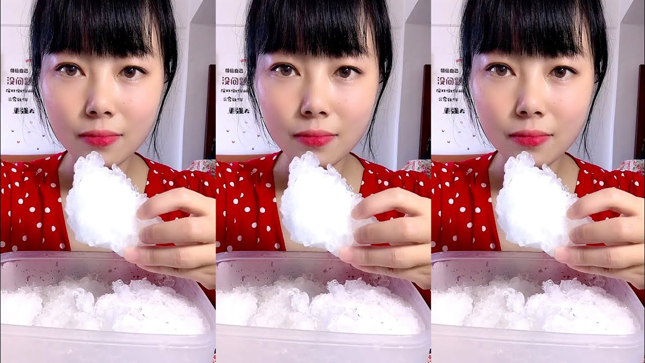 ASMR WHITE ICE EATING / ICE EATING