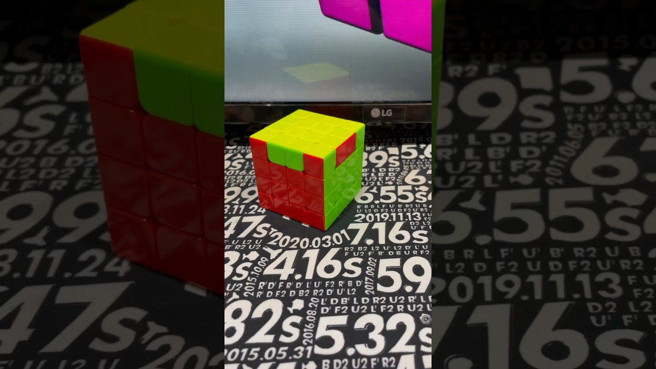 INCREIBLE soluci&oacute;n a esta paridad de Cubo RUBIK 4x4 #shorts