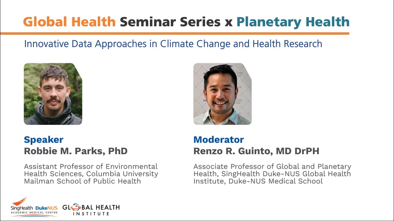 Global Health Seminar Series x Planetary Health - Innovative Data Approaches in Health Research