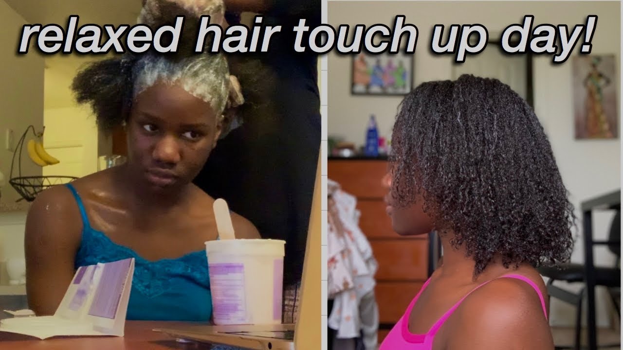 3 months post relaxer touch up!