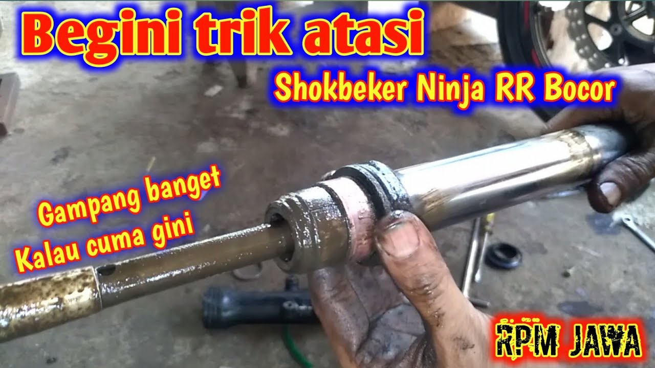 Tutorial lengkap cara ganti seal shok depan kawasaki Ninja RR||Trik  melepas seal shok depan Ninja