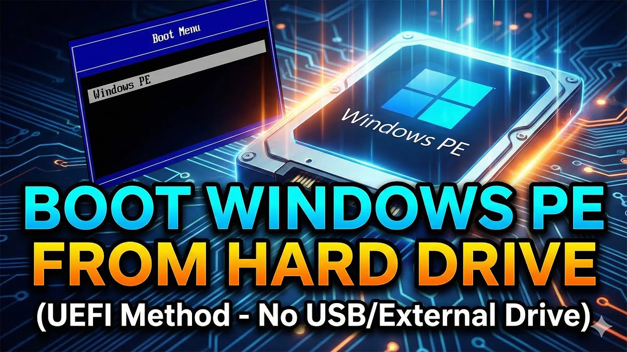 Boot Windows PE from Hard Drive (UEFI Method - No USB/External Drive)