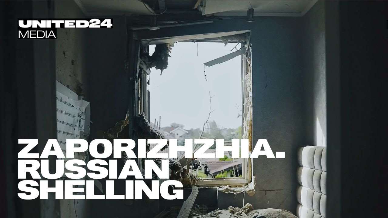 Zaporizhzhia: Aftermath of a deadly Russian strike on a convoy&buildings. Dozens of civilians killed