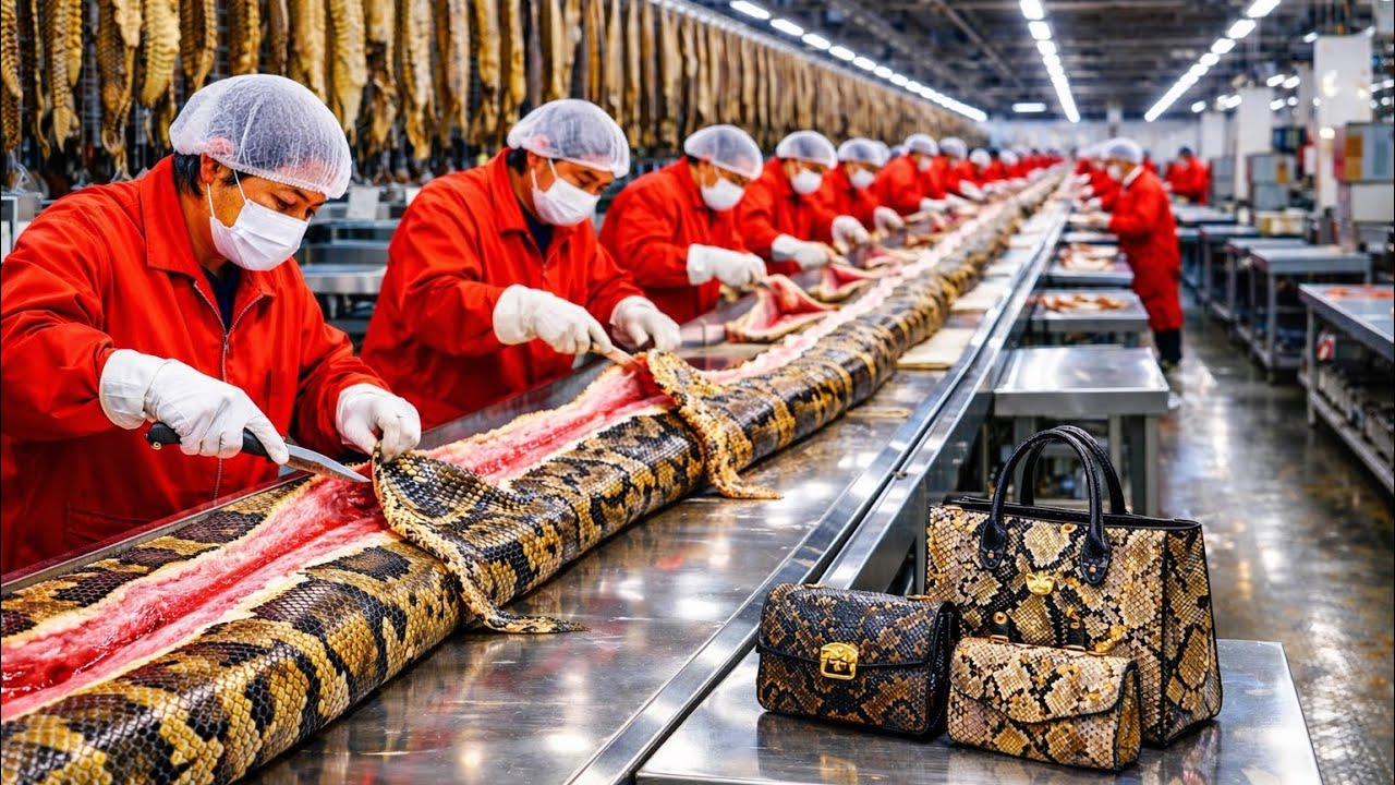 Inside The Snake Leather Factory: From Snake Skin To LUXURY Gucci Bag ( Full Process)