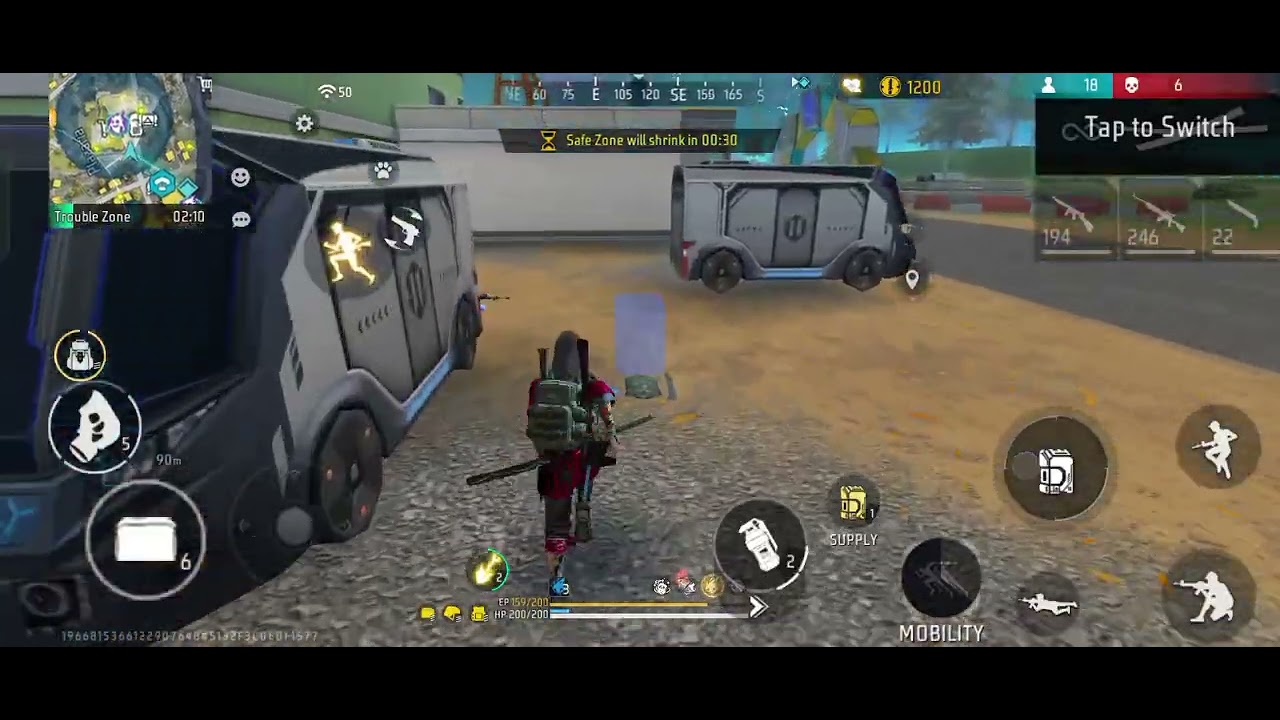 Playing freefire 