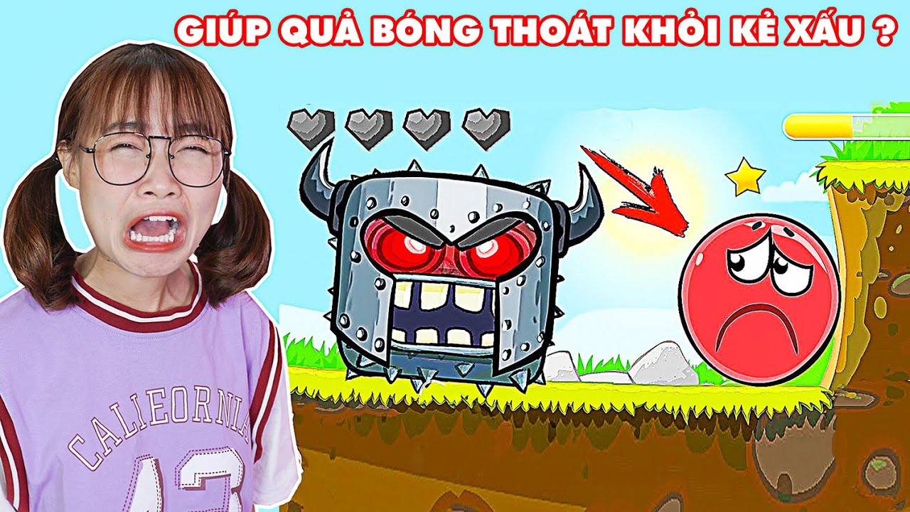 Hà Sam Giúp Hòn Bi Đỏ Vượt Qua Tên Quái Vật Đầu Vuông Hung Dữ - Red Ball 4