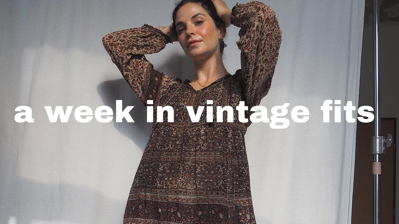 a week in vintage outfits, my life as vintage seller, bts of my shop and slow summer vibes 🌼🌤