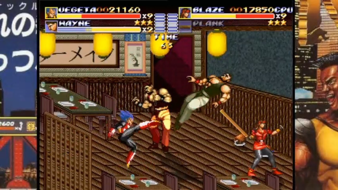 Streets of Rage Remake 5.1 -  Vegeta & Blaze Playthrough Longplay