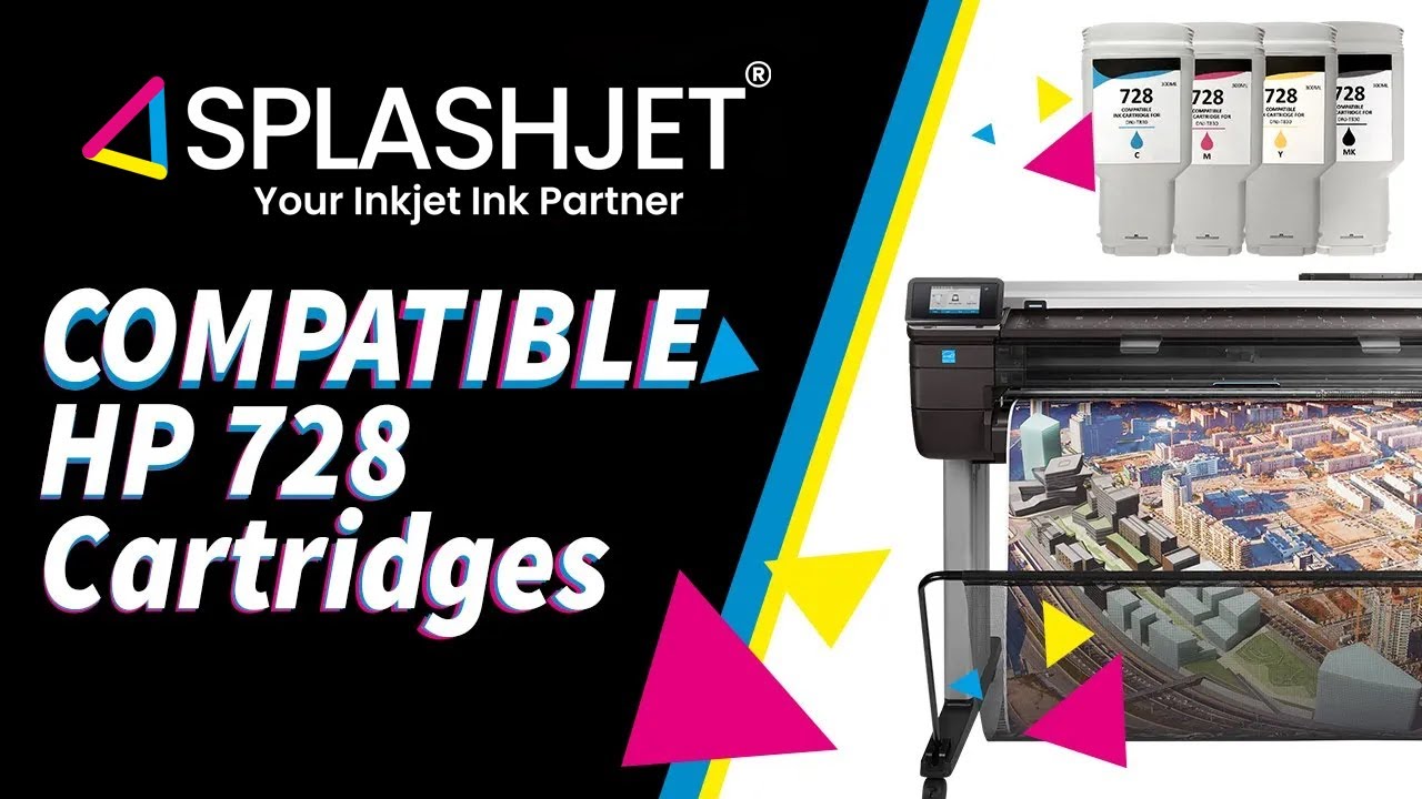 Compatible HP 728 Ink Cartridge for HP Designjet T830 and T730 Printers.