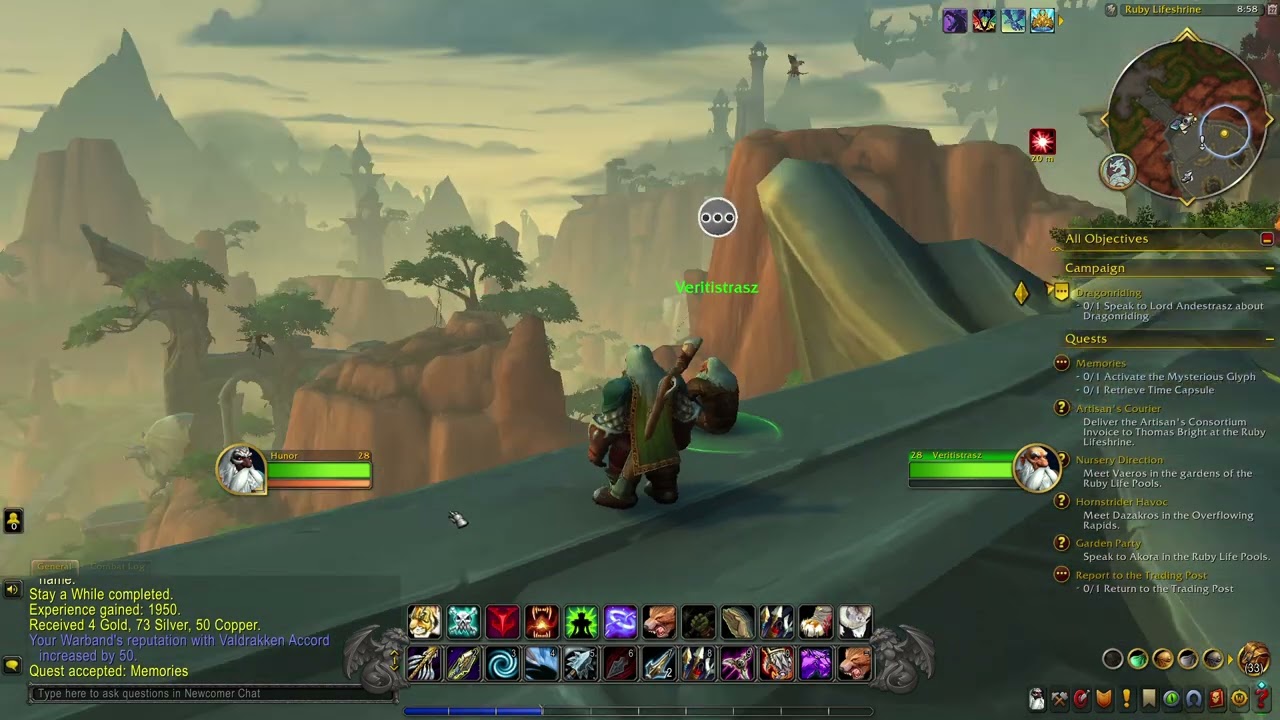 (WOW Lets Play No Commentary) World of Warcraft War Within, Dwarf Hunter, 1 hr, Ep. 6 Part 2