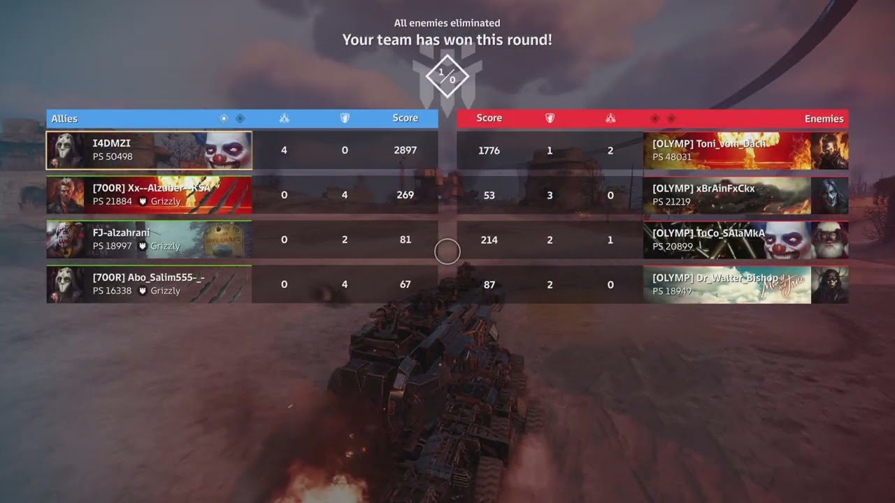 Crossout leviathan 700R vs OLYMP