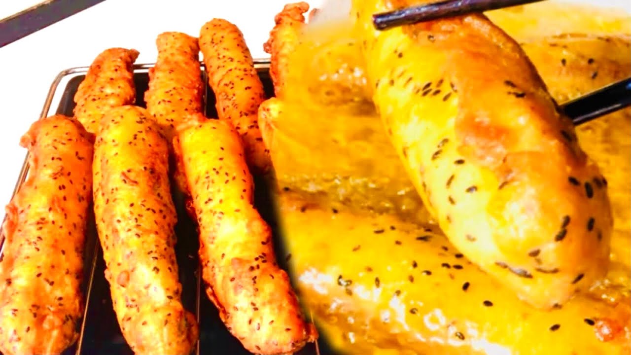 Bánh Chuối Chiên - Công Thức Pha Bột Chiên Cả Ngày Vẫn Giòn /Phồng To Rỗng Ruột Đơn Giản