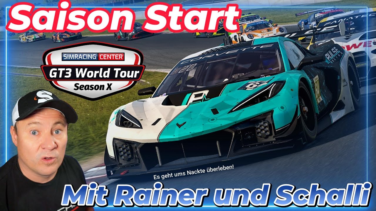 SRC World Tour X - Liga start mit Rainer und Schalli in einem Wilden GT3 :)