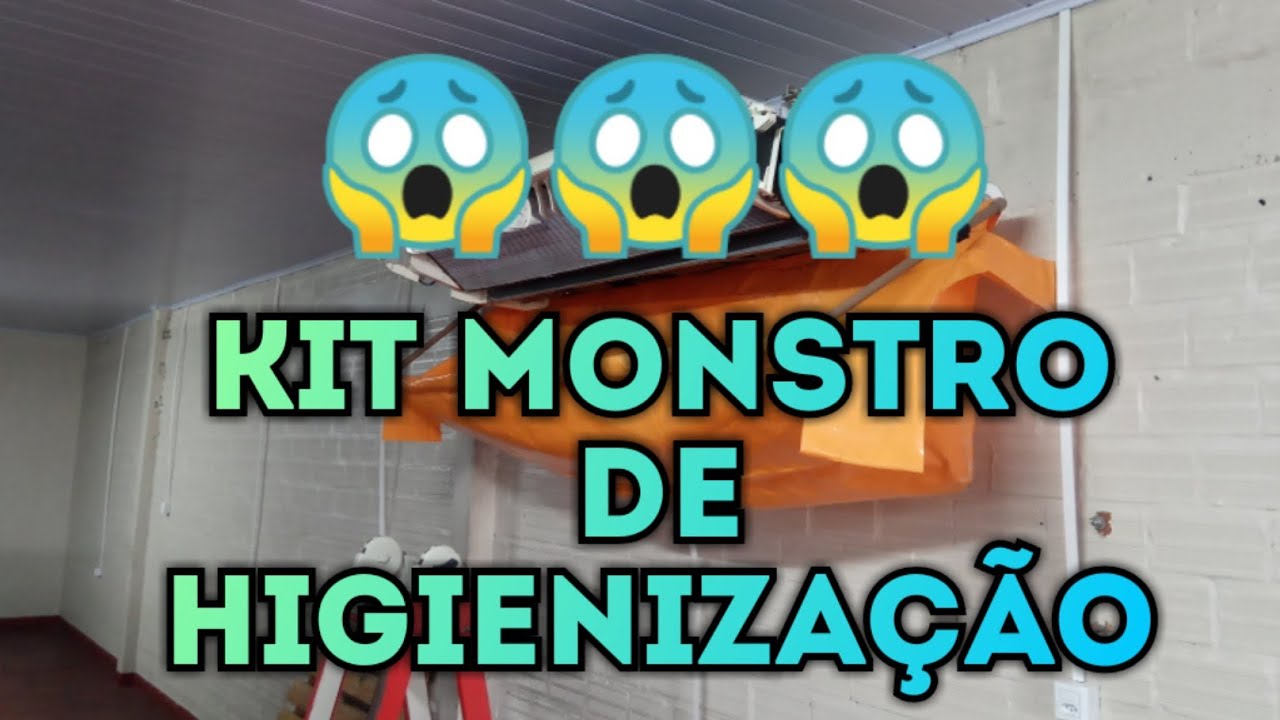 Higienização de ar condicionado piso teto no local | PASSO A PASSO | sem desinstalar