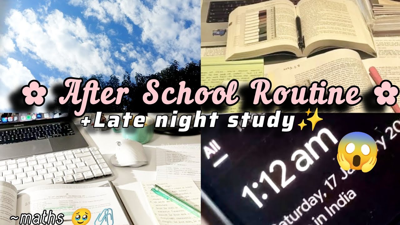 After School Routine + Late Night Study Vlog!🌚🖇️📚|Study With me|As a 7th grader✨| Indian Aesthetic 🌷